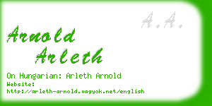 arnold arleth business card